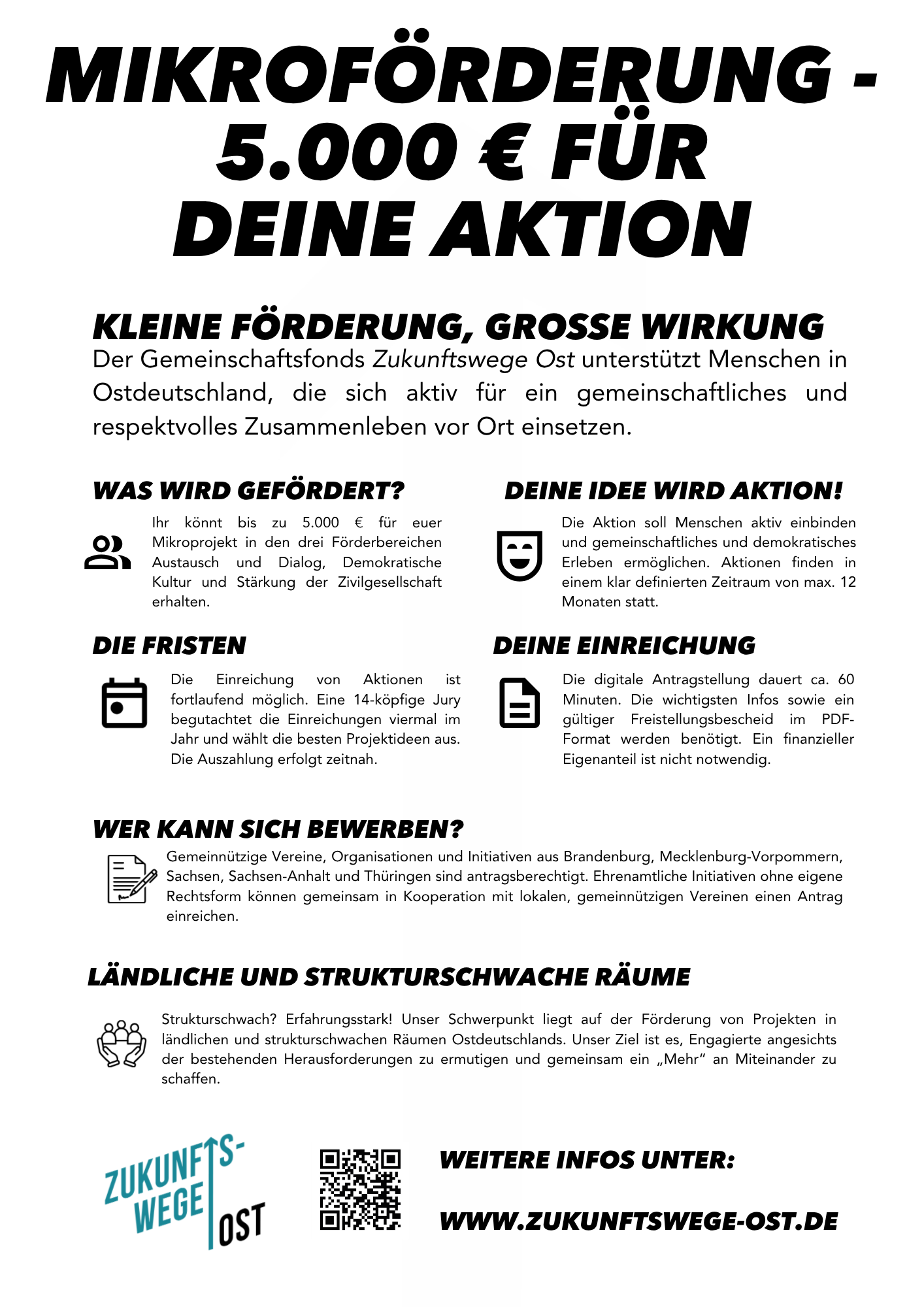Flyer Mikrofonds Zukunftswege Ost