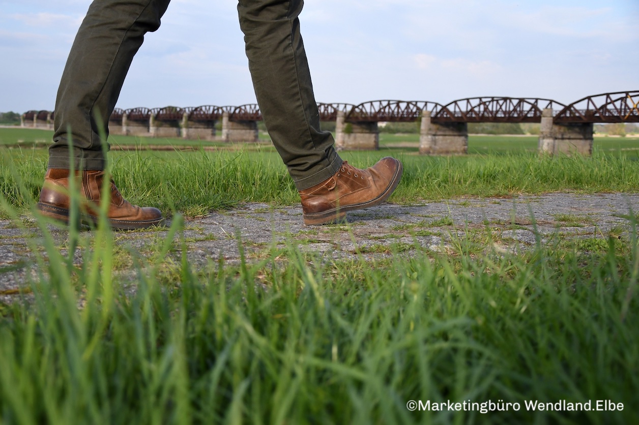 Wandern auf dem Elbedeich im Wendland